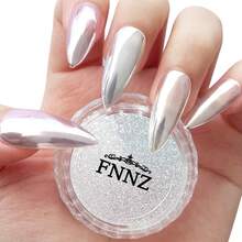 Unicorn Chrome Nail Powder, Aurora Unichrome Mermaid Aurora Metallic Nail Powder Pigment Pearlescent Nail Art Glitter Decoration For Home DIY Nail Salon Manicure - Glass Candy - GlassCandy - 查看 2