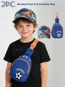 2pcs/Set Kid's Cartoon Dinosaur Print Baseball Cap + 1pc Random Cut Dinosaur Print Crossbody Bag, Cute & Fun, Suitable For Daily Wear, Outdoor, Graduation, Back To School, Children's Holidays, Dopamine Outfit - Multicolor - View 11