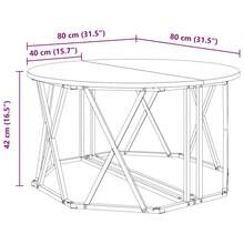 vidaXL Table basse Chêne fumé 80 x 80 x 42 cm - Tabac - Voir 11