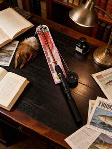 Interactive Cat Toy With Artificial Feathers And Extendable Fishing Rod, Suitable For Indoor And Outdoor Games, All Cat Training Equipment, Battery Free - Red - View 8