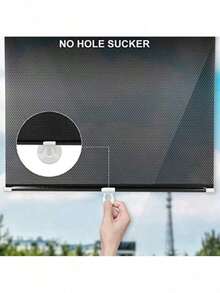 Cortinas de Sombra con Ventosa y Rodillo Universal Cortinas opacas de color plateado sin necesidad de clavos, adecuadas para ventanas en el coche, dormitorio, cocina y oficina. - Plateado - Ver 6