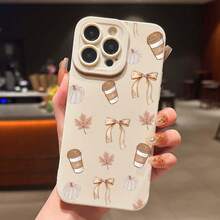 Elegant  Anti-drop Phone Case with Bow for Apple  16 15 14 13 12 11 Pro Max Plus X XS XR mini, Perfect Gift for Women, Soft Protective Cover