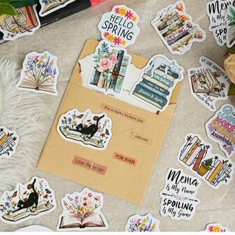 30 st/ask Etori-märkesblomstertema-klistermärken, mångsidiga dekorativa förseglingsklistermärken för scrapbooking, dagbok, alla tillfällen