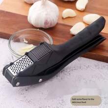 1pc Stainless Steel 2-In-1 Garlic Press & Slicer, New Kitchen Tool - Multicolor - View 5