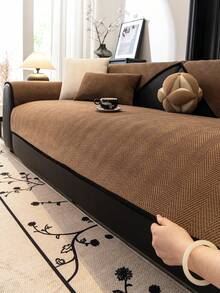 1 件经典款沙发垫套，宠物友好型防刮沙发保护套，可机洗，家居装饰，适用于 L 型组合沙发和 1/2/3/4 座沙发（需另购），四季皆宜 - 咖啡棕 - 查看 4