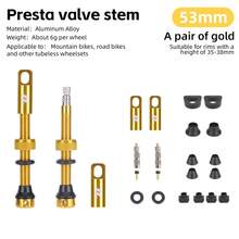 WEST BIKING 1对铝合金自行车法式气门嘴，轻便耐用，耐腐蚀，可拆卸气门芯，44mm/53mm/80mm/85mm，适用于公路自行车和山地自行车真空胎 - 彩色 - 查看 14