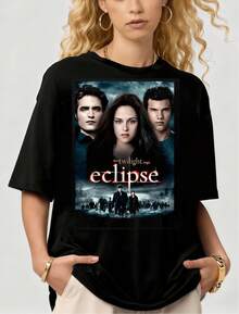Retro Vintage Twilight Shirt, Twilight Fans Homage T-Shirt, Gift For Book Lovers Twilight Saga Comic Retro, Vampire Wolves Romance Shirt - Black - View 6