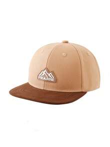 1pc Kids English Letter Decor Colorblock Casual Sun Protection Flat Brim Baseball Cap, Spring/Summer - Flat Brim - View 11