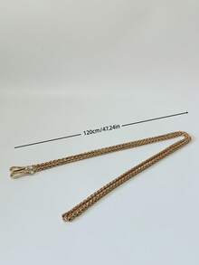 DIY包包链条肩带，多种颜色和尺寸可选，适用于手提包手柄、肩带、斜挎带，金属替换链条，女士包包旅行配件 - 金色 - 查看 10