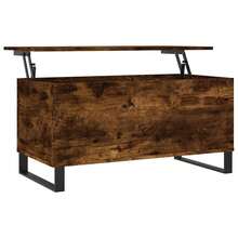 vidaXL Table basse Chêne fumé 90x44,5x45 cm Bois d'ingénierie - Tabac - Voir 3