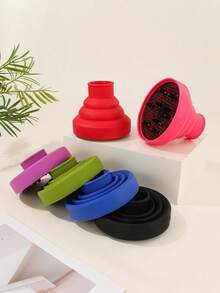 1set Foldable Silicone Hair Dryer Diffuser, Portable Universal Folding Heat Resistant Silicone Collapsible Diffuser, Styling Hair Dryer Nozzle, Professional Salon Hair Styling Diffuser