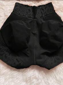 Tummy Control Shapewear Shorts Faja Colombianas Moldeadoras Compression Underwear Flat Tummy Butt Lifter Panties-Valentine's Day Women's Shorts - 黑色 - 查看 3