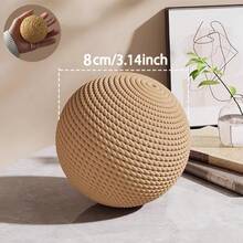 1个猫玩具剑麻球，超大号，自娱自乐减压神器，磨牙玩耍棒，专为猫咪设计，猫爪训练球 - 彩色 - 查看 12