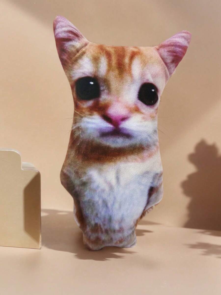 21厘米猫咪毛绒玩具，猫咪玩偶，逼真猫咪毛绒玩具，生日节日礼物，男孩儿童收藏玩偶，万圣节圣诞节礼物，毛绒玩偶，奇特玩偶，趣味毛绒玩偶，猫咪项圈男孩，奇特，儿童节礼物，果冻猫，泰迪熊