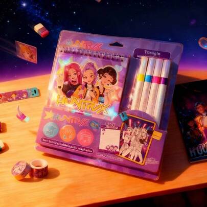 Huntesr High-Looking Student Coloring Book 4-Color Puzzle Painting Book, Making Studying More Enjoyable! Suitable For Students, Practical Stationery, Learning Reward Gifts, And An Excellent Souvenir! Comfortable Writing, Ideal For Exams, Graduate School Entrance Exams, Office Supplies, Meeting Notes, Business Signatures