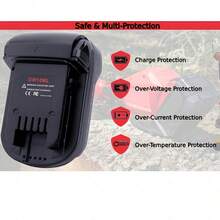 适用于 DeWalt 18V/20V 至 Milwaukee 电池适配器的电池转换器 DW18ML（仅适配器）。 - 黑色 - 查看 7