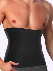 Men's Sports Slimming Waist Belt, Body Shaper, Workout Waist Trainer, Posture Corrector, 1pc - 黑色 - 查看 5