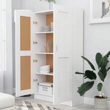 vidaXL Biblioteca blanca 82,5x30,5x150 cm madera de ingeniería - Blanco - Ver 3