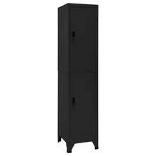 vidaXL Armario de madera negro 38x45x180 cm acier - Negro - Ver 2