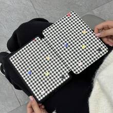 Shockproof Plaid Pattern Basic Pad Kindle Reader Protective Case, Book-Style Plaid & Heart Pattern, Compatible With Paperwhite 10th/11th/12th, Kindle (Colorsoft)/10th/11th/12th And Other Popular Models, Kindle Accessories/Kindle Cover/Spring Gift Birthday Anniversary - Multicolor - View 5