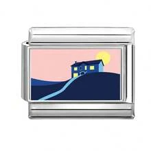 1件DIY照片模块化手链，饰以花朵、爱心、动物、星星元素，适合作为派对礼物送给朋友/情侣，适用于圣诞节、新年、万圣节、情人节等场合，设计精美，不锈钢材质，本地制造，实用时尚，圣诞节和万圣节必备单品，秋季色调，圣诞风格 - M294159 - 查看 14