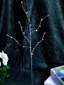 1朵人造水钻花 DIY 礼品花束 婚礼花园场地装饰道具 家居桌面墙面装饰材料 生日派对用品 情人节装饰 - 銀色 - 查看 10