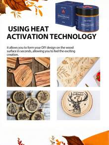 50克木刻膏 - 用于户外DIY雕刻皮革、帆布和纸张。DIY木雕烙画膏。 - 藍色 - 查看 6