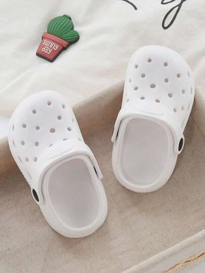 Minimalist, Elegant & Versatile Solid-Color Clogs, Multi-Color (Fuchsia/White/Black/Pink/Light Blue) Boys' Slippers & Girls' Slippers, Lightweight Non-Slip Soft-Soled & Comfortable, Dual-Wear Design, New Style For Home, Outdoor, Holiday, Vacation, Leisure & Sports In Spring & Summer