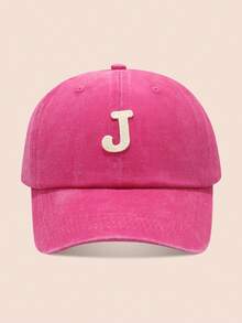 1顶紫红色儿童棒球帽，印有26个字母，水洗棒球帽，适合男婴女婴，适合户外日常佩戴，防晒 - 水溶-玫紅水洗棒球 - 查看 58