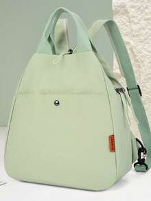 Nouveau sac à dos à fermeture éclair multicolore. Sac à main élégant et décontracté pour femme, sac à bandoulière, sac à dos minimaliste à la mode, sangle multifonctionnelle, fermeture éclair, doublure en polyester, convient pour toutes les saisons - Multicolore - Voir 7