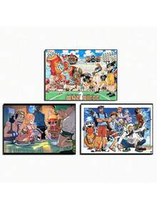 ONE PIECE 1/3/6张日本动漫海报，适合墙面装饰、生日装饰、宿舍、卧室、客厅装饰（不含画框）