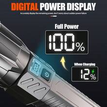 1 Stück tragbare langanhaltend Suchscheinwerfer, COB Seitenlicht mit 8 Modi, Powerbank-Funktion, Haushalts- und Outdoor-Taschenlampe - Verschiedenfarbig - Übersicht 7