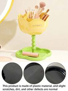 Four-Leaf Clover Cosmetic Organizer Breaks Away From The Monotony Of Traditional Shelves. With Its Lively And Cute Four-Leaf Clover Design, Even When Filled With Small Items, It Doesn't Look Cluttered But Instead Resembles A Carefully Arranged Display Stand. - Multicolor - View 12