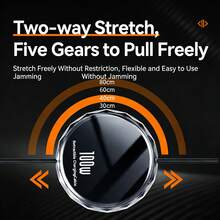 快速充电三合一可伸缩充电线，1条可折叠支架，支持数据传输，兼容 17 Pro Max/17 Pro/17/Air/16/15/14/13/12/11/XS/XR/8/7/6 S25/S24/S23/S22/S21/S20 Ultra Plus，礼品庆祝 - 彩色 - 查看 8