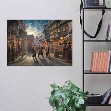 MIGHTYPRINT – Callejón Diagonales por Kinkade Studios - Arte de Pared Duradero " x – NO Hecho de Papel – Coleccionable Oficialmente Licenciado - transparente - Ver 5