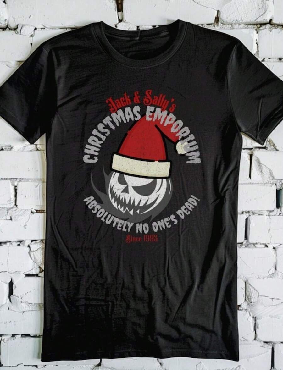Christmas Nightmare Funny Shirt - Christmas Emporium, Movie T-Shirt, Perfect Goth Gift, Goth Shirt F - màu đen - Xem 1