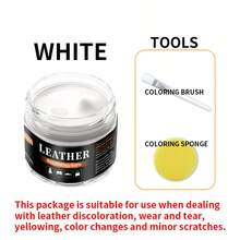 皮革染色套装包含：染色工具、鞋头磨损修复剂、皮包修复剂、沙发修复剂、白色鞋子褪色及磨损修复漆、皮革划痕及磨损修复剂、皮革颜色修复霜、皮包颜色修复染料。适用于鞋子、春夏精选、伴娘礼物、房间、卧室装饰、海滩、旅行、男士、女士、度假等场合。 - 彩色 - 查看 16