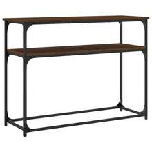 vidaXL Tavolo consolle chêne marron 100x35.5x75 cm wood engineering - Castano - Visualizzare 6