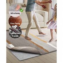 Non Slip Rug Pad Gripper - 2.6x14 Feet 1/8" Extra Thick Felt Under Rug For Runner Rugs And Hardwood Floors,Super Cushioned Non Skid Carpet Padding,37898100 - Kuning - View 2
