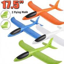 4-Piece/6-Piece Airplane/Flying Toy, 17.5-Inch Large Throwing Foam Airplane/Glider, 2 Flight Modes, Girl's Birthday Gift, Suitable For Boys Aged 3-12 Outdoor Sports Games. - 手拋飛機-6只裝 - 查看 4