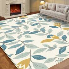 1PC Floral Pattern Area Rug Partial Carpet, Lightweight Soft Comfortable Machine Washable Easy To Manage Carpet Mat Home Decoration, Living Room, Bedroom, Bathroom, Dining Room, Office, Room Accessones - 彩色 - 查看 12