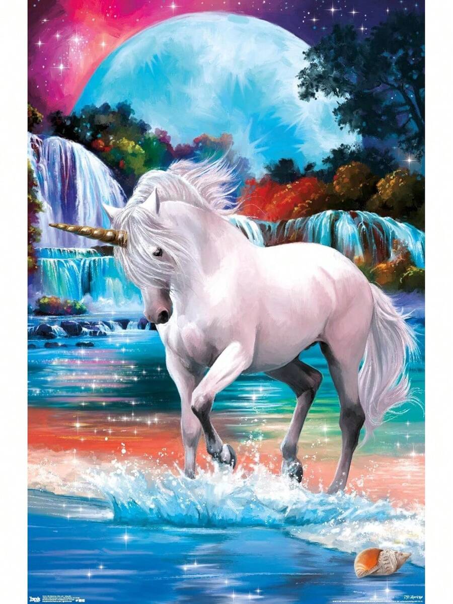 International PD Moreno - Arte - Póster de Pared de Unicornio, x , Unframed Versioncuadros decorativos para sala,poster,con marco,posters,cuadros para la pared ,marcos para cuadros,cuadro,virgen de guadalupe,salas - transparente - Ver 1