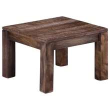 vidaXL Table basse 50x50x35 cm Bois de manguier massif - Tabac - Voir 8