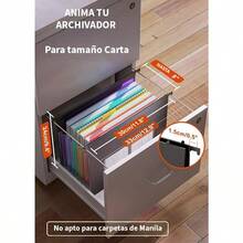 WEWI Timotech Archivero Organizador de Carpetas Expansibles de Plástico para Oficina Archivero Tamaño Carta Folder Porta Documentos con 7 Bolsillos de acordeón de 1.2 in Grande - Pequeño - Ver 1