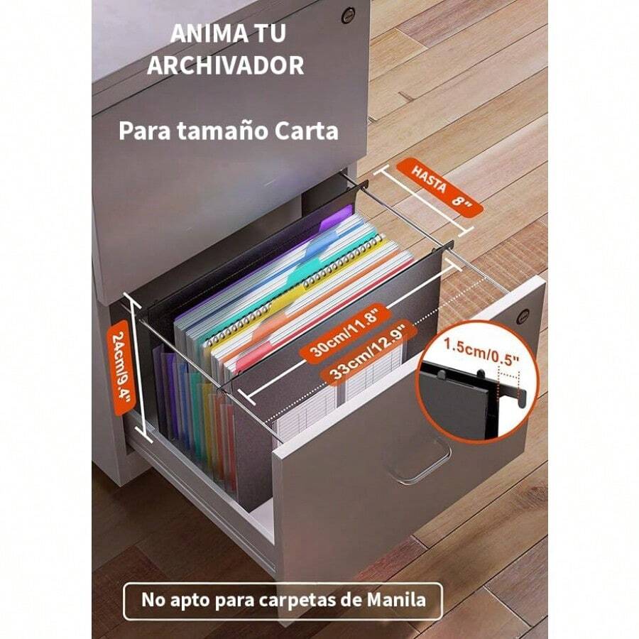 WEWI Timotech Archivero Organizador de Carpetas Expansibles de Plástico para Oficina Archivero Tamaño Carta Folder Porta Documentos con 7 Bolsillos de acordeón de 1.2 in Grande - Pequeño - Ver 1