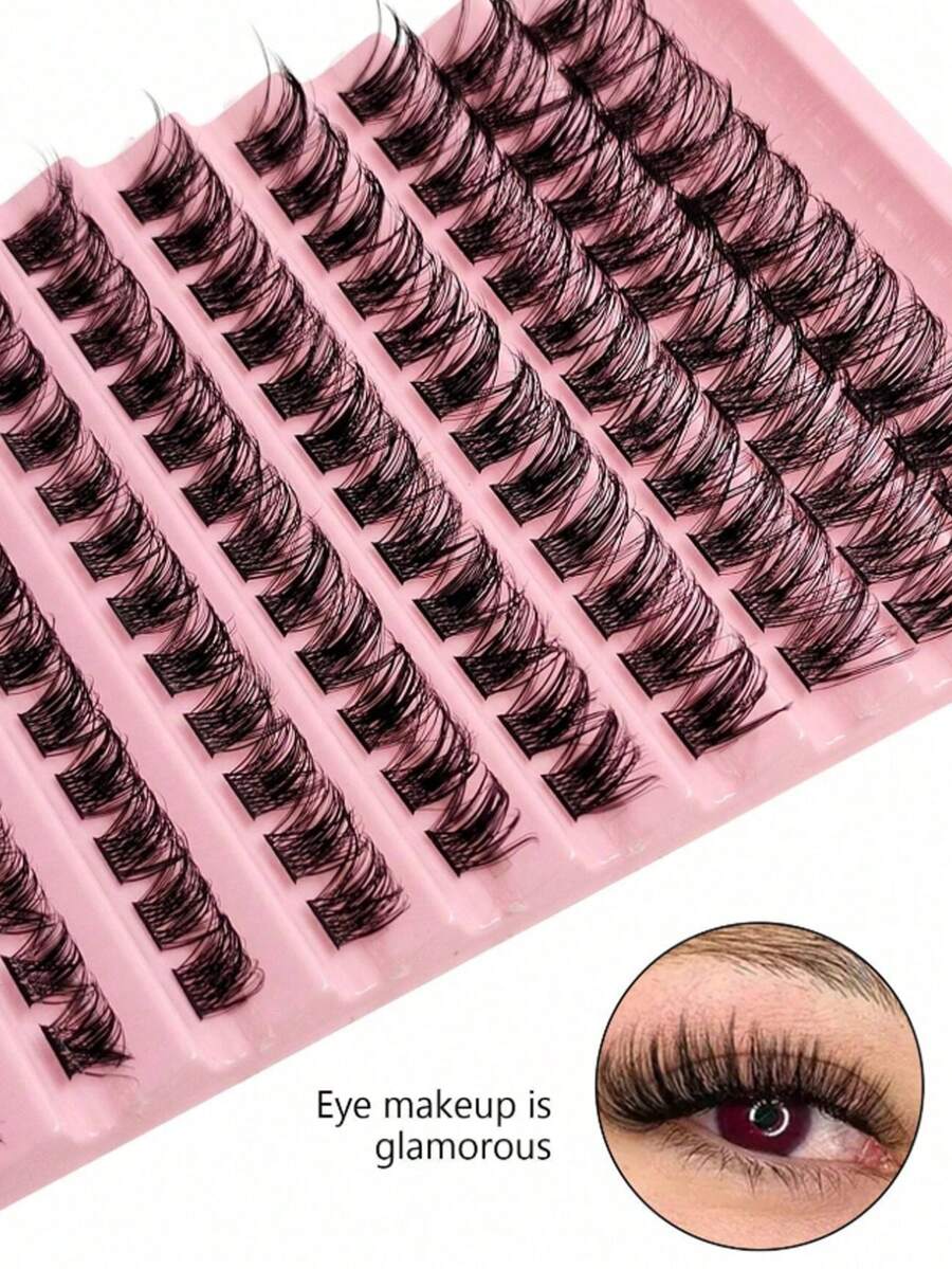 120 pièces Faux cils en grappe, extensions de cils effilés D Curl 8-16 mm, extensions de cils en grappe DIY à la maison, faux cils individuels naturels, Grappes de cils, Grappes de cils, Faux cils individuels, Cils, Faux cils - Noir - Voir 1
