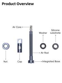 WEST BIKING 1对铝合金自行车法式气门嘴，轻便耐用，耐腐蚀，可拆卸气门芯，44mm/53mm/80mm/85mm，适用于公路自行车和山地自行车真空胎 - 彩色 - 查看 6
