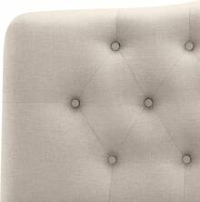 Linen Upholstered Headboard-Modern-Adjustable Height-Button Tufting, Beige - Beige - View 8
