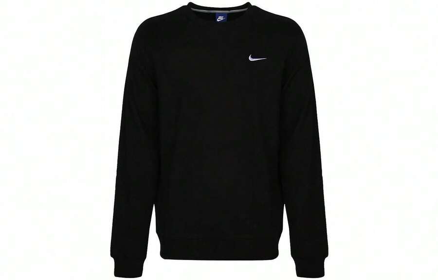 Sudadera Nike Club Ft con cuello redondo y tejido French Terry para hombre - Negro - Ver 1