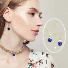 Hicarer 72 Pcs Crystal Birthstone Charms DIY Beads Pendant Crystal Charm For Jewelry Necklace Bracelet Earring Making, 7 Mm - ColorC - 查看 4